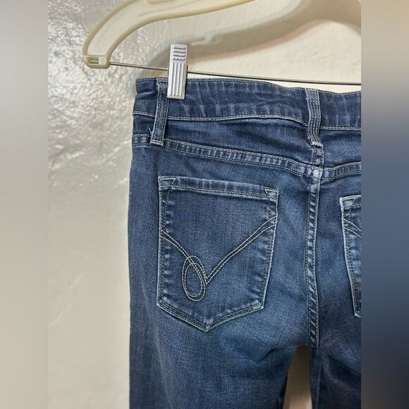 Bebe Made in USA Bootcut Flare Denim Jeans Y2K Dark Blue Size 26 - Picture 8 of 9